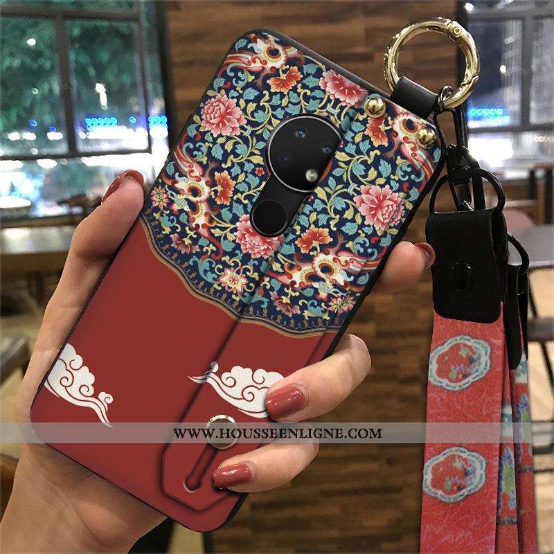 Housse Nokia 7.2 Protection Ornements Suspendus Vent Palais Support Tendance Ethnique Rose