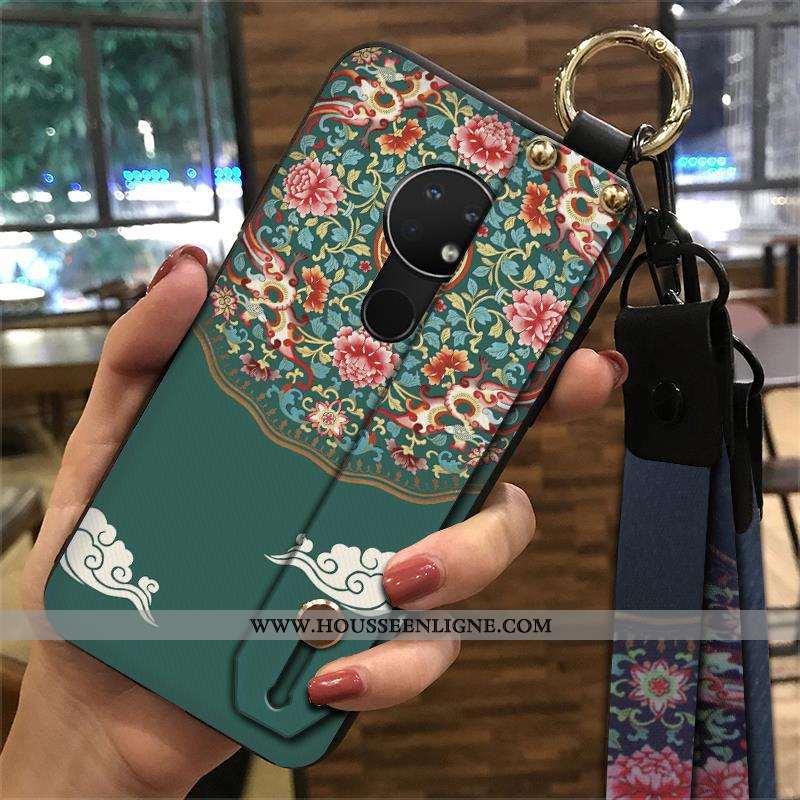 Housse Nokia 7.2 Protection Ornements Suspendus Vent Palais Support Tendance Ethnique Rose
