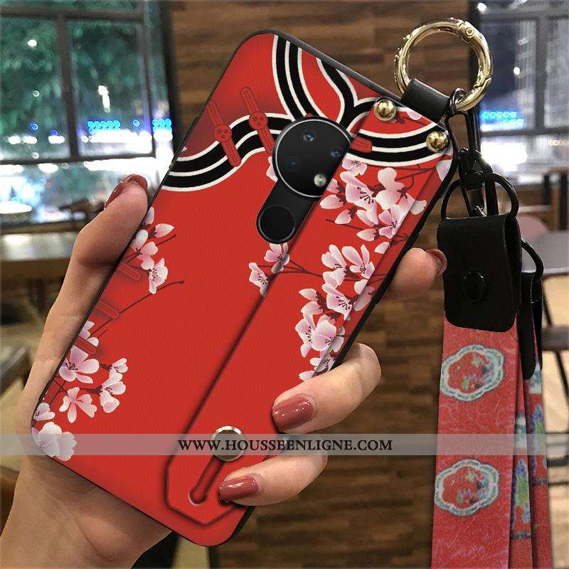 Housse Nokia 7.2 Protection Ornements Suspendus Vent Palais Support Tendance Ethnique Rose