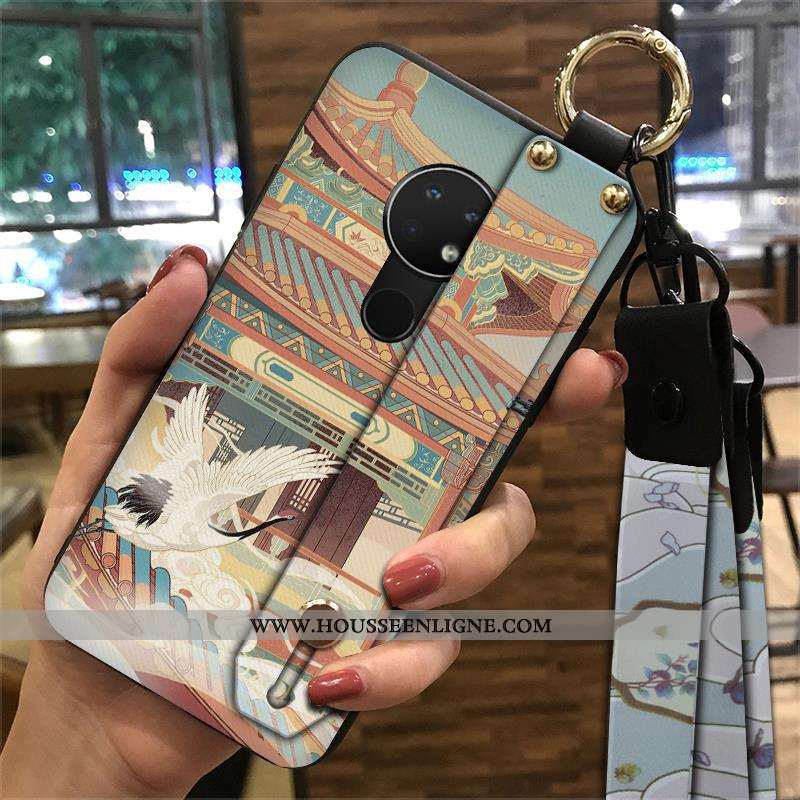 Housse Nokia 7.2 Protection Ornements Suspendus Vent Palais Support Tendance Ethnique Rose