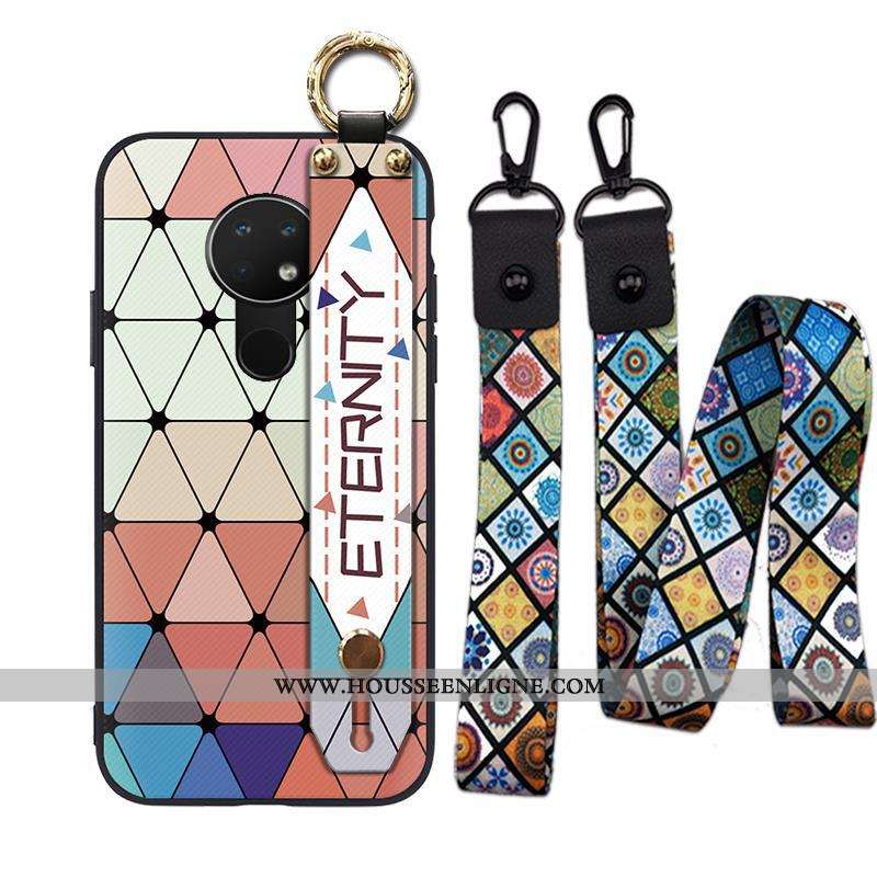 Housse Nokia 7.2 Protection Ornements Suspendus Vent Palais Support Tendance Ethnique Rose