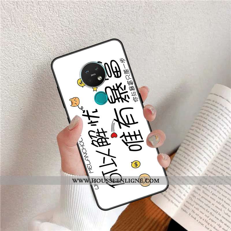 Housse Nokia 7.2 Protection Personnalité Silicone Créatif Personnalisé Incassable Étui Noir