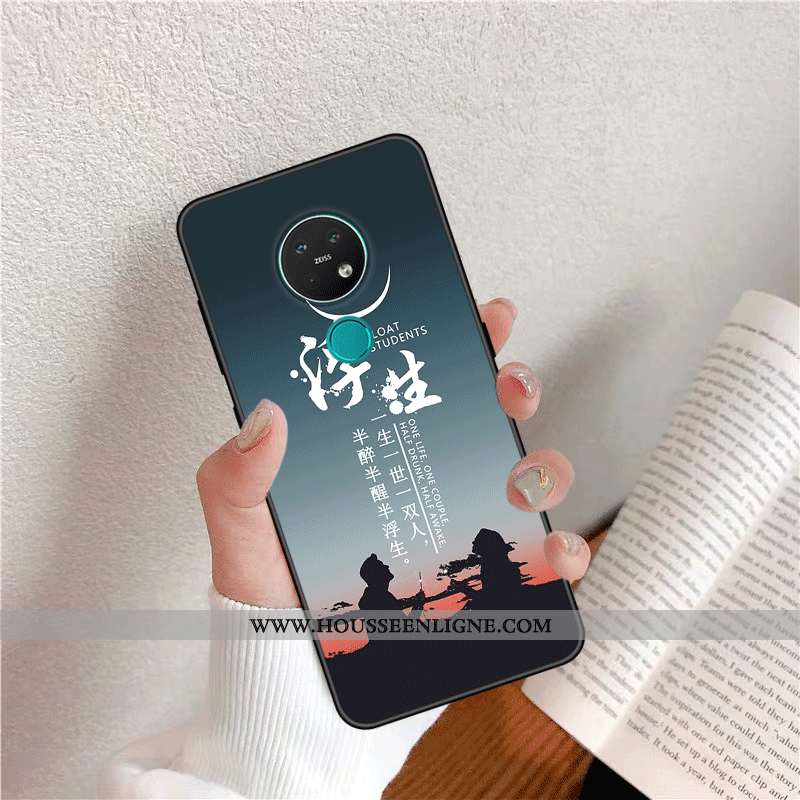 Housse Nokia 7.2 Protection Personnalité Silicone Créatif Personnalisé Incassable Étui Noir