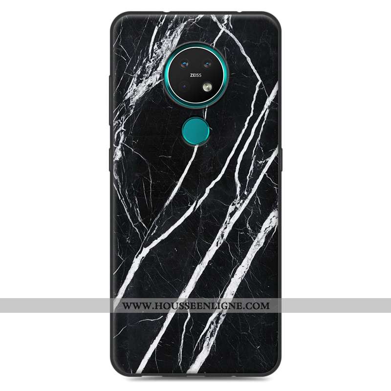 Housse Nokia 7.2 Silicone Personnalité Fluide Doux Blanc Coque Créatif En Bois Blanche