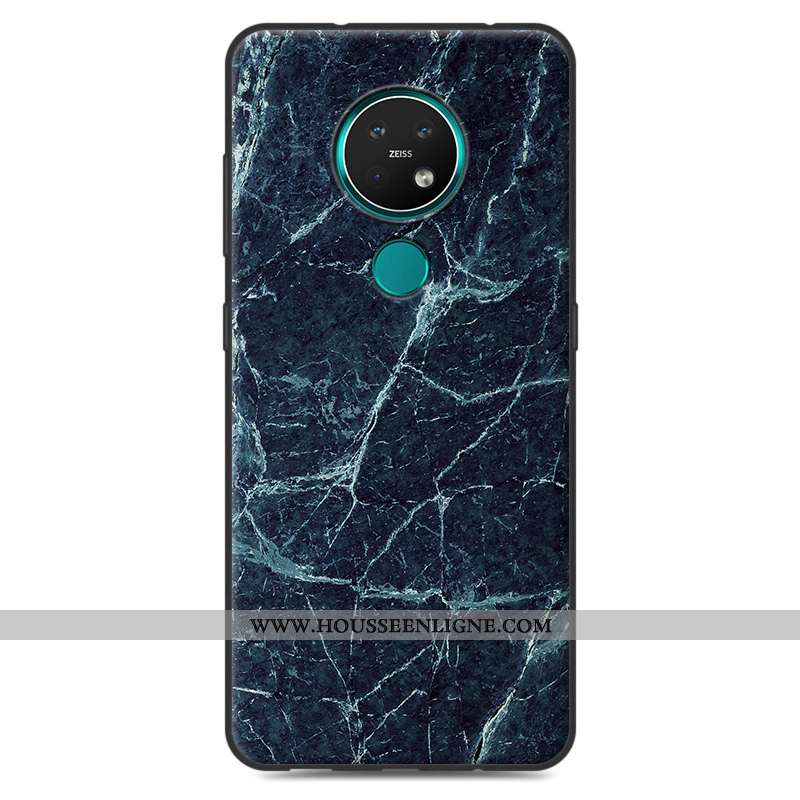 Housse Nokia 7.2 Silicone Personnalité Fluide Doux Blanc Coque Créatif En Bois Blanche