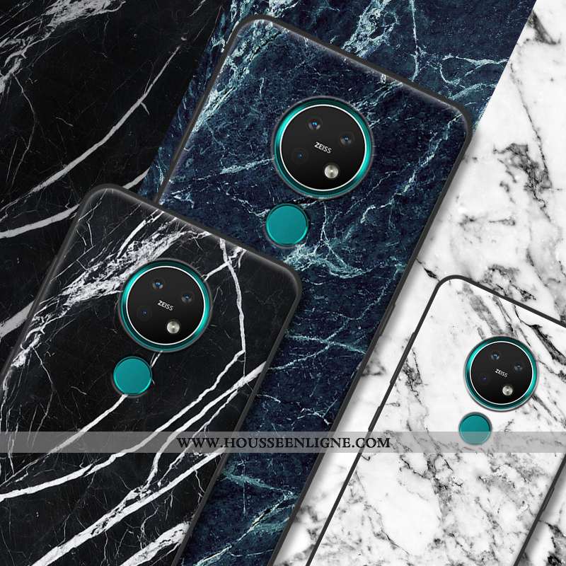 Housse Nokia 7.2 Silicone Personnalité Fluide Doux Blanc Coque Créatif En Bois Blanche