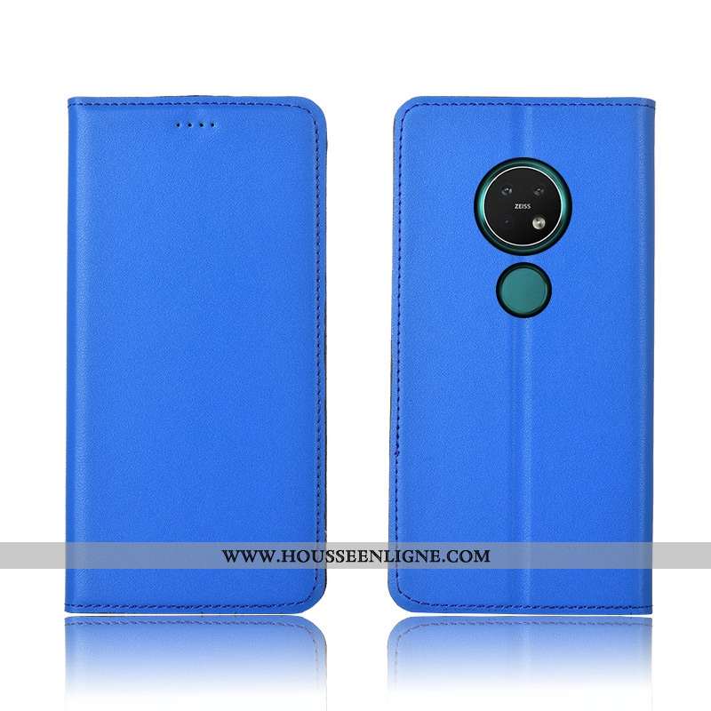 Housse Nokia 7.2 Silicone Protection Incassable Fluide Doux Téléphone Portable Clamshell Cuir Jaune