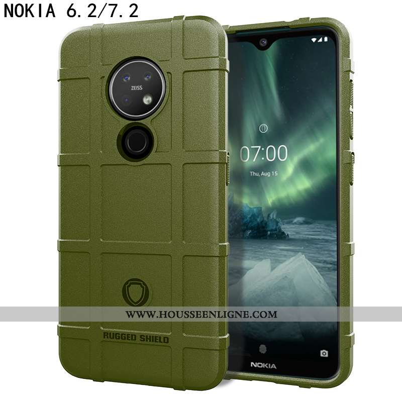 Housse Nokia 7.2 Tendance Fluide Doux Protection Gris Nouveau Trois Défenses Téléphone Portable