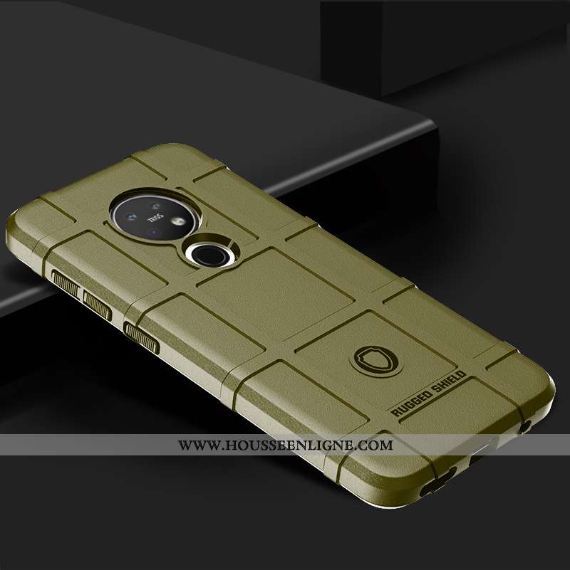 Housse Nokia 7.2 Tendance Fluide Doux Protection Gris Nouveau Trois Défenses Téléphone Portable