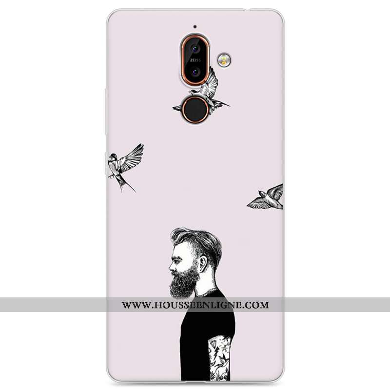 Housse Nokia 7 Plus Créatif Silicone Téléphone Portable Incassable Étui Amoureux Tout Compris Jaune