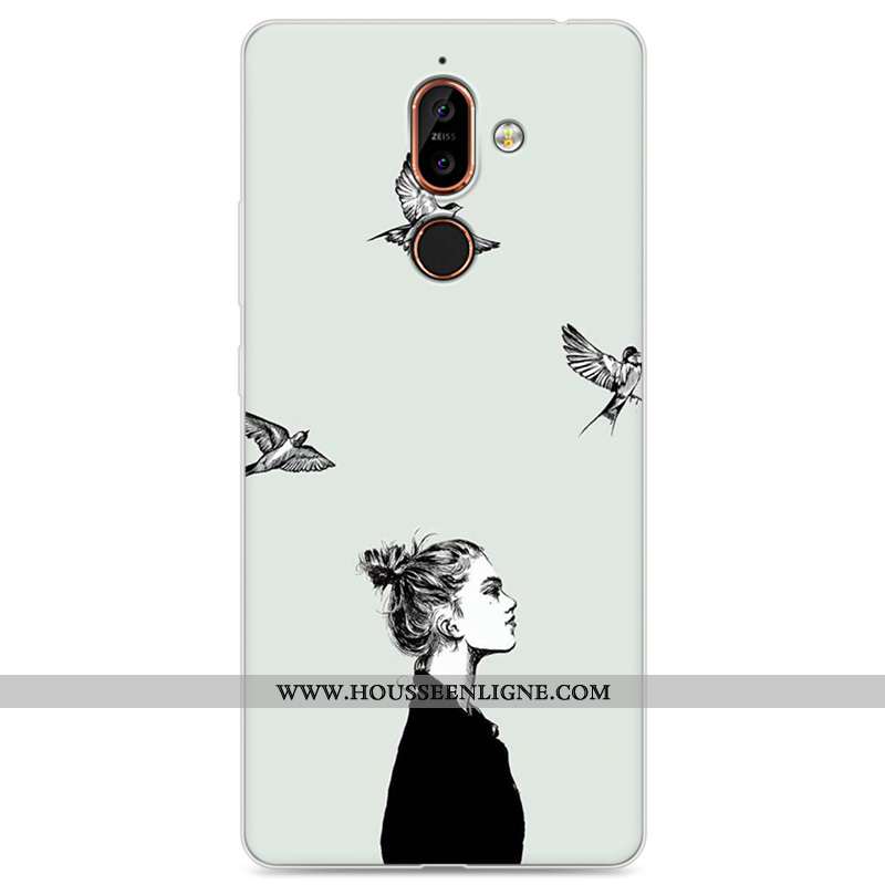 Housse Nokia 7 Plus Créatif Silicone Téléphone Portable Incassable Étui Amoureux Tout Compris Jaune