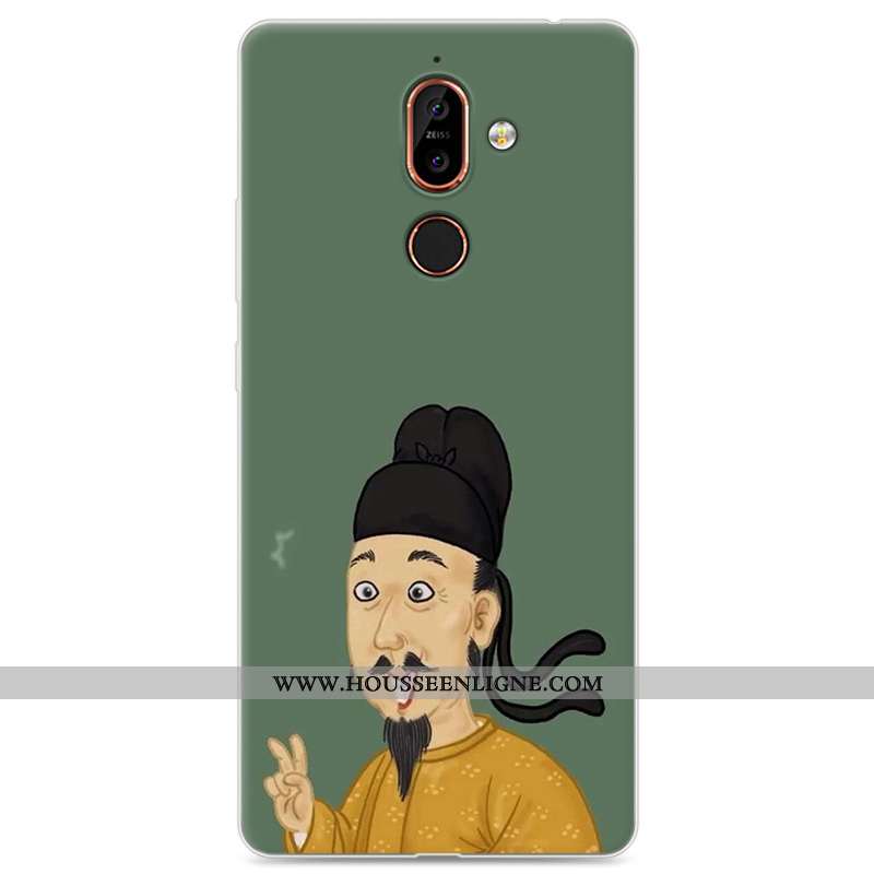 Housse Nokia 7 Plus Créatif Silicone Téléphone Portable Incassable Étui Amoureux Tout Compris Jaune