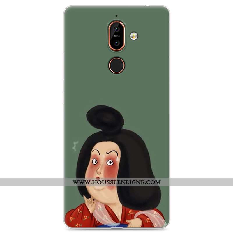 Housse Nokia 7 Plus Créatif Silicone Téléphone Portable Incassable Étui Amoureux Tout Compris Jaune