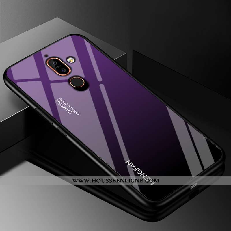 Housse Nokia 7 Plus Fluide Doux Silicone Coque Protection Difficile Créatif Étui Coloré