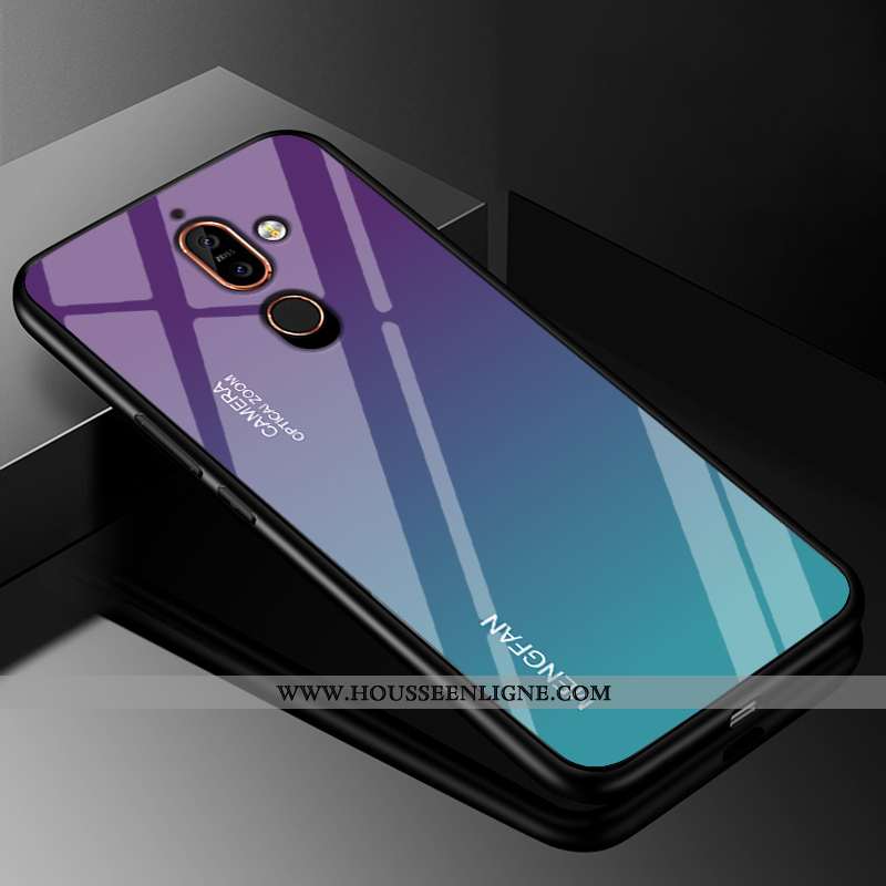 Housse Nokia 7 Plus Fluide Doux Silicone Coque Protection Difficile Créatif Étui Coloré