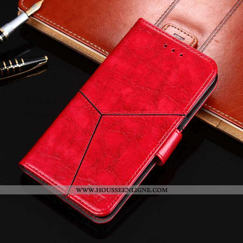Housse Nokia 8.1 Fluide Doux Cuir Téléphone Portable Coque Tout Compris Rouge