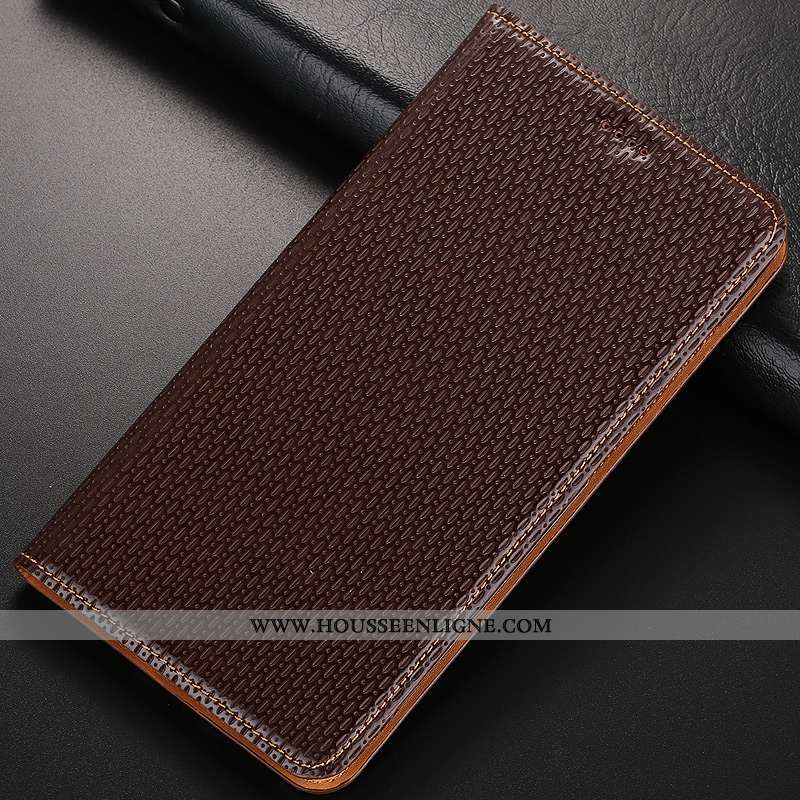 Housse Nokia 8.1 Protection Cuir Véritable Incassable Étui Coque Téléphone Portable Marron