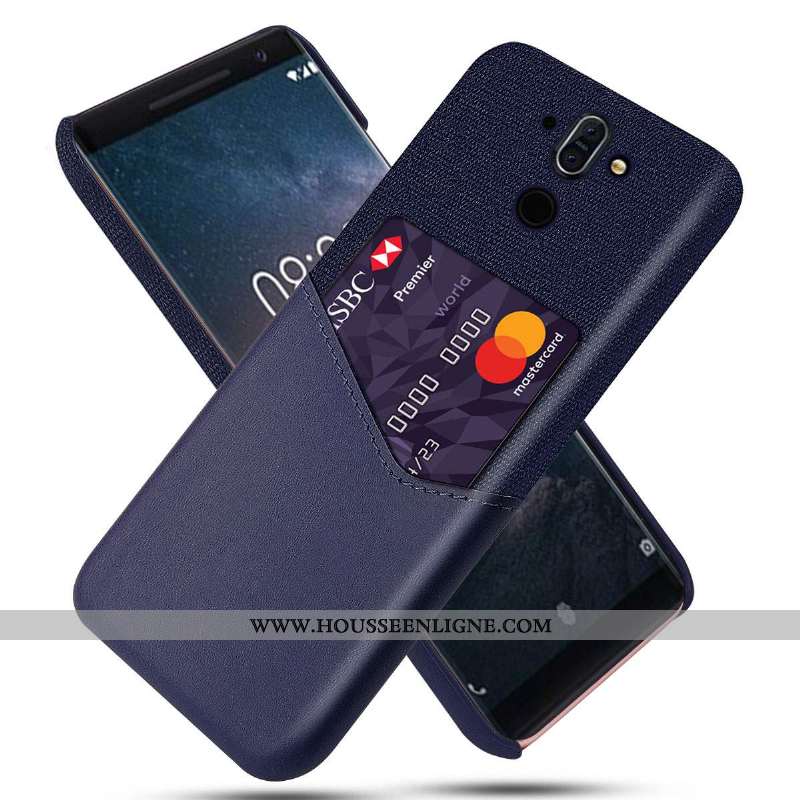 Housse Nokia 8 Sirocco Cuir Protection Coque Tissu Difficile Kaki Incassable Khaki