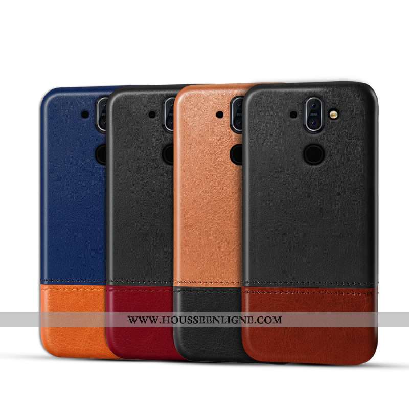 Housse Nokia 8 Sirocco Cuir Protection Étui Téléphone Portable Qualité Incassable Coque Noir
