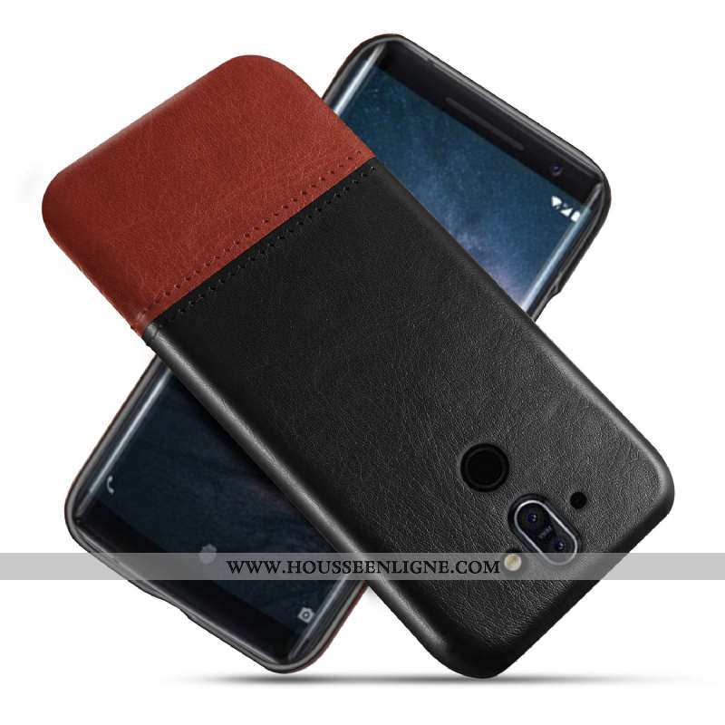 Housse Nokia 8 Sirocco Cuir Protection Étui Téléphone Portable Qualité Incassable Coque Noir