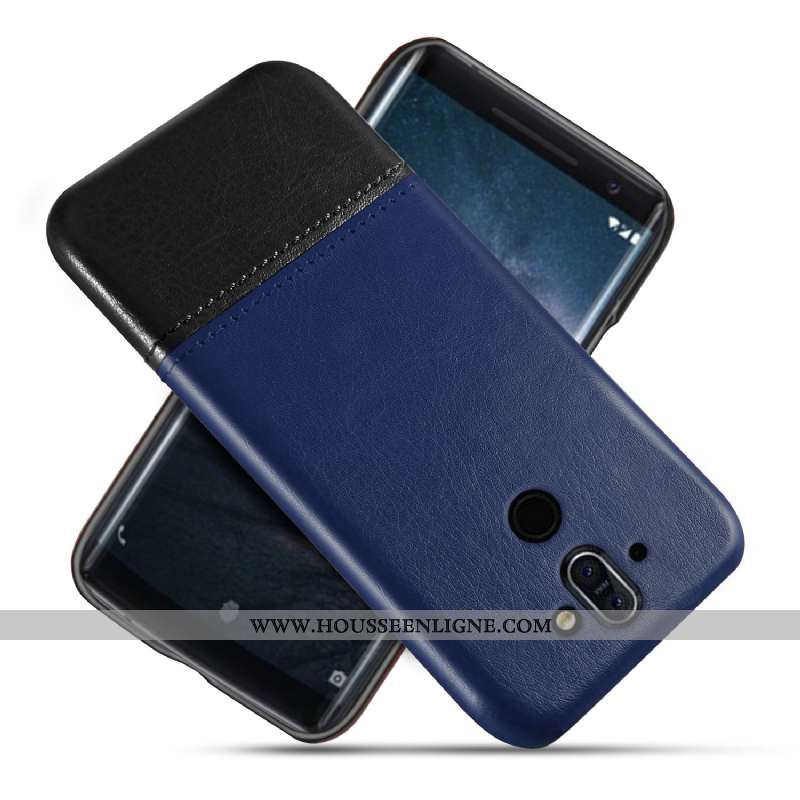 Housse Nokia 8 Sirocco Cuir Protection Étui Téléphone Portable Qualité Incassable Coque Noir