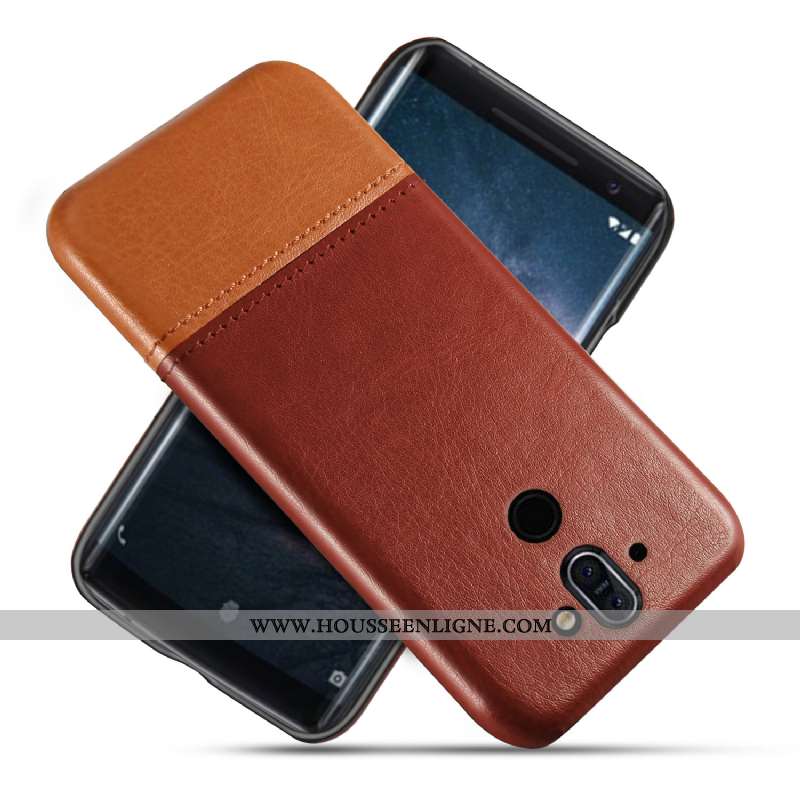 Housse Nokia 8 Sirocco Cuir Protection Étui Téléphone Portable Qualité Incassable Coque Noir