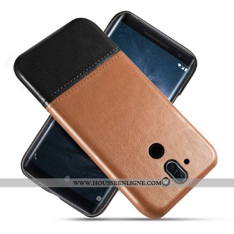 Housse Nokia 8 Sirocco Cuir Protection Étui Téléphone Portable Qualité Incassable Coque Noir