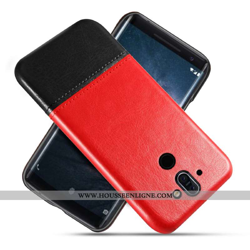 Housse Nokia 8 Sirocco Cuir Protection Étui Téléphone Portable Qualité Incassable Coque Noir