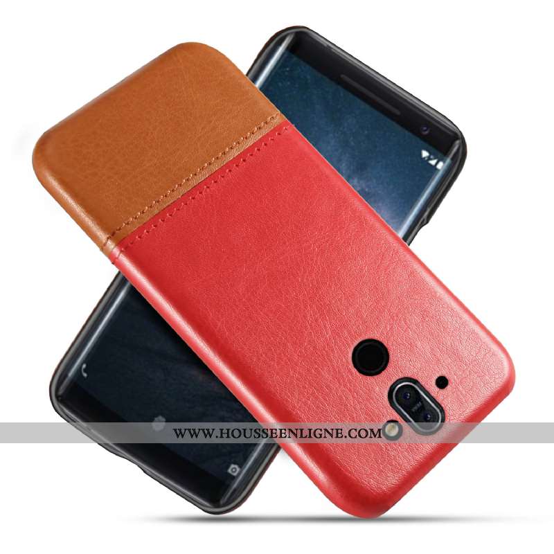 Housse Nokia 8 Sirocco Cuir Protection Étui Téléphone Portable Qualité Incassable Coque Noir