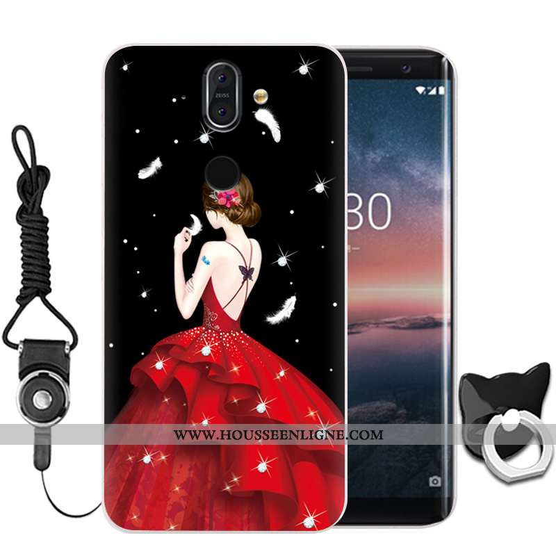 Housse Nokia 8 Sirocco Protection Fluide Doux Membrane Noir Incassable Haute Téléphone Portable
