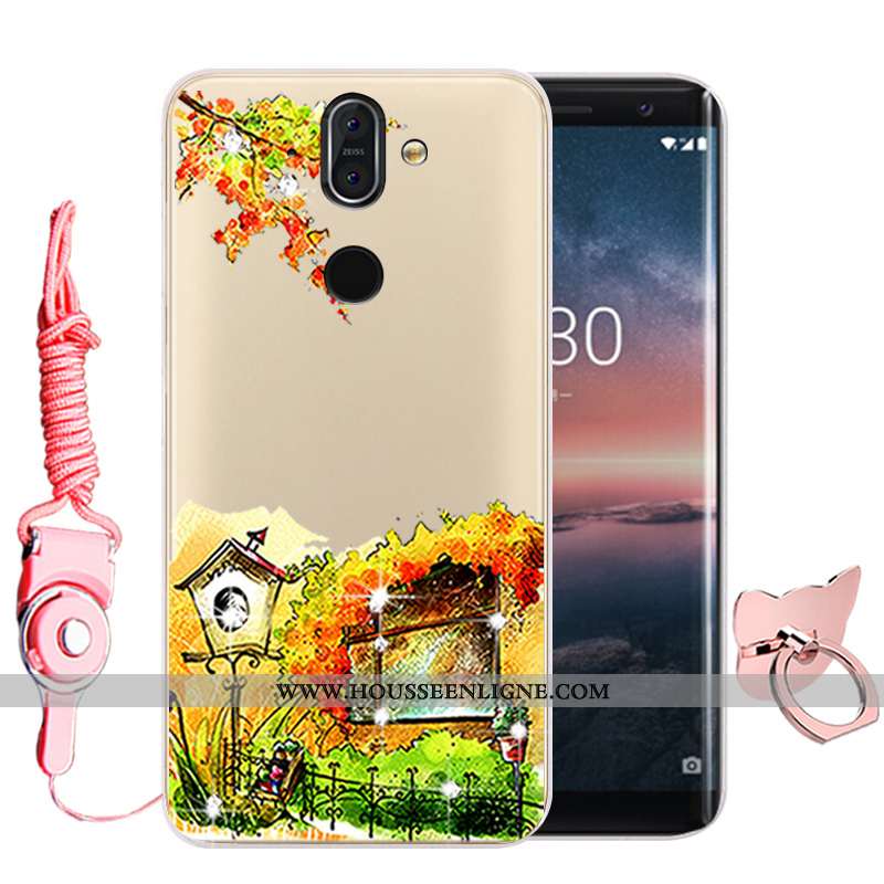 Housse Nokia 8 Sirocco Protection Fluide Doux Membrane Noir Incassable Haute Téléphone Portable