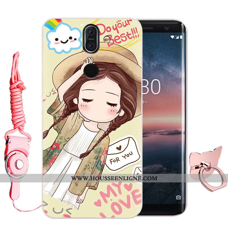 Housse Nokia 8 Sirocco Protection Fluide Doux Membrane Noir Incassable Haute Téléphone Portable