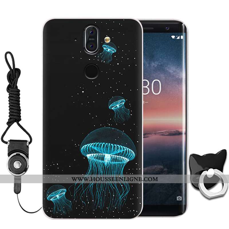 Housse Nokia 8 Sirocco Protection Fluide Doux Membrane Noir Incassable Haute Téléphone Portable