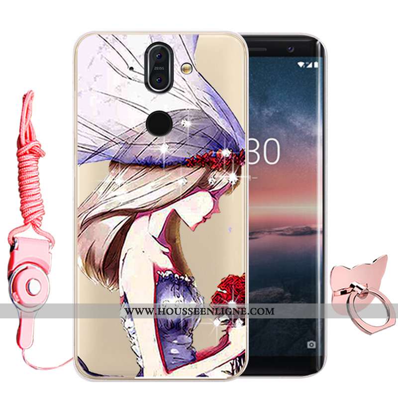 Housse Nokia 8 Sirocco Protection Fluide Doux Membrane Noir Incassable Haute Téléphone Portable