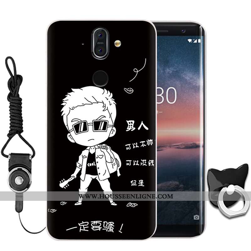 Housse Nokia 8 Sirocco Protection Fluide Doux Membrane Noir Incassable Haute Téléphone Portable