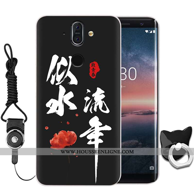 Housse Nokia 8 Sirocco Protection Fluide Doux Membrane Noir Incassable Haute Téléphone Portable