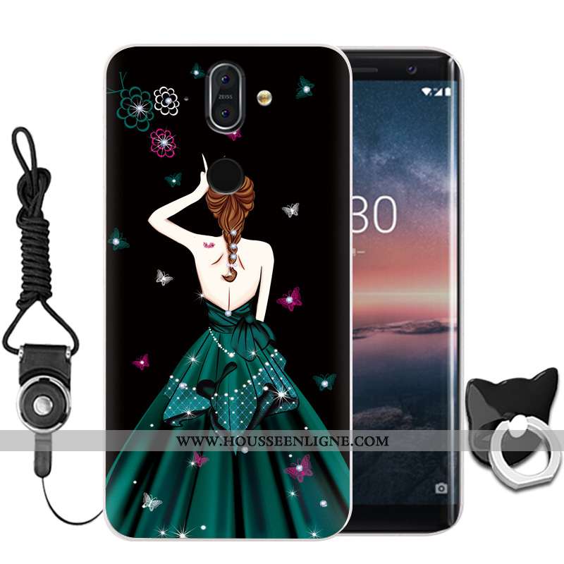 Housse Nokia 8 Sirocco Protection Fluide Doux Membrane Noir Incassable Haute Téléphone Portable