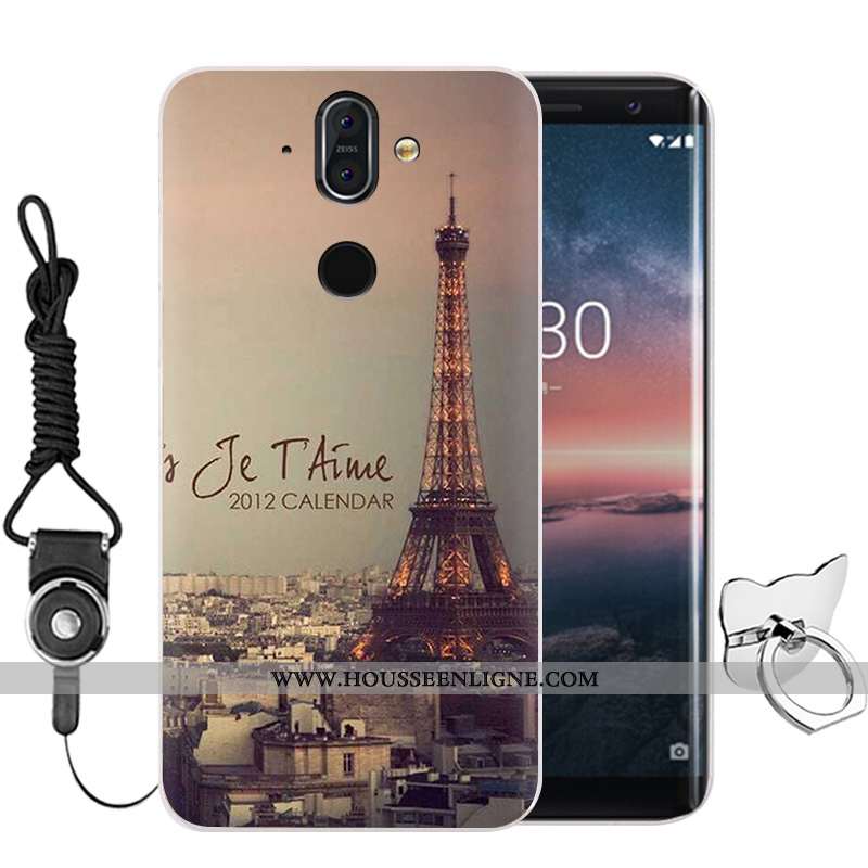 Housse Nokia 8 Sirocco Protection Fluide Doux Membrane Noir Incassable Haute Téléphone Portable