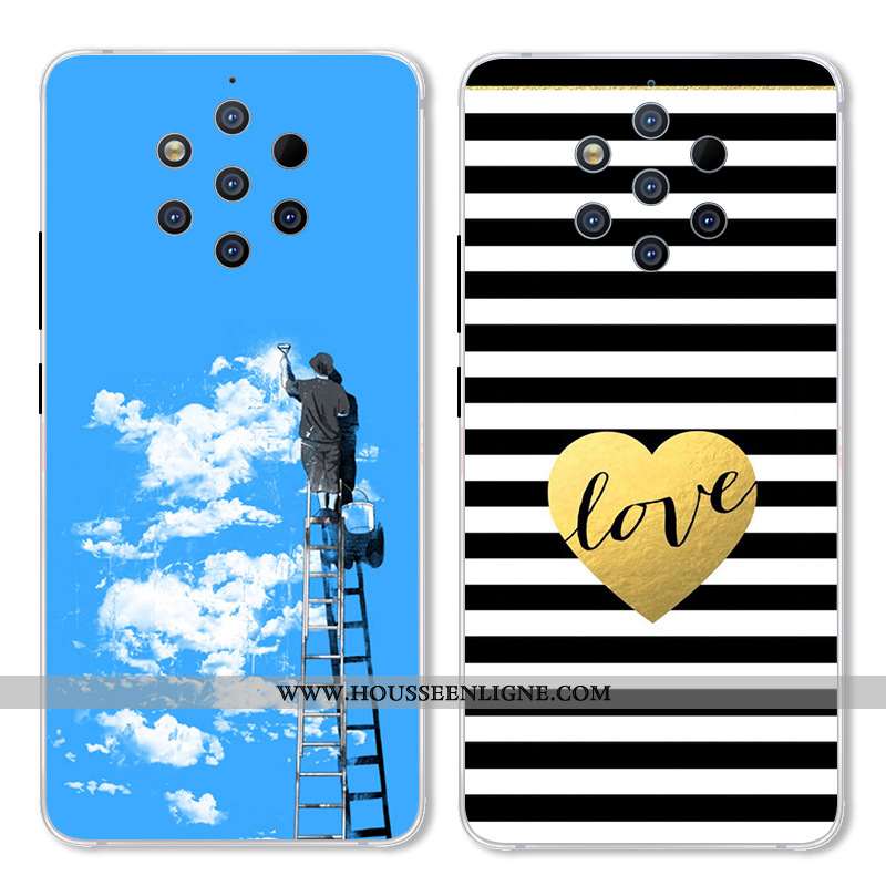 Housse Nokia 9 Pureview Créatif Dessin Animé Étui Incassable Rose Coque Téléphone Portable