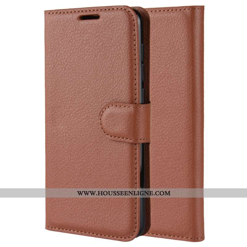 Housse Nokia 9 Pureview Modèle Fleurie Cuir Litchi Téléphone Portable Coque Violet Étui