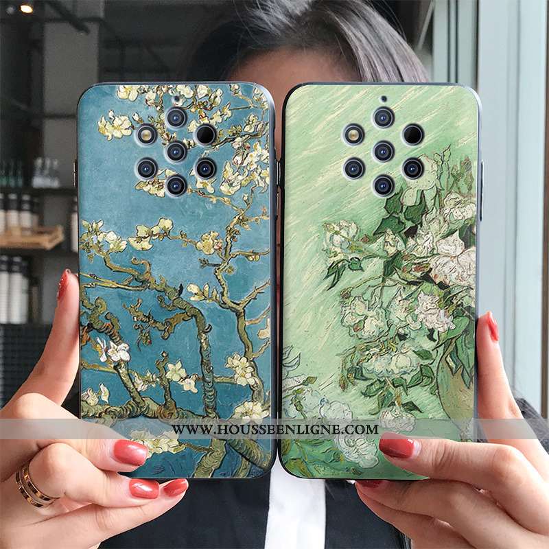 Housse Nokia 9 Pureview Protection Luxe Téléphone Portable Blanc Coque Rose Haute Verte