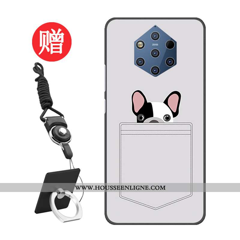 Housse Nokia 9 Pureview Protection Tempérer Gris Pu Modèle Membrane Étui