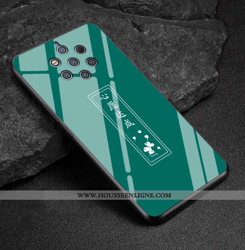 Housse Nokia 9 Pureview Verre Délavé En Daim Protection Coque Charmant Téléphone Portable Rouge