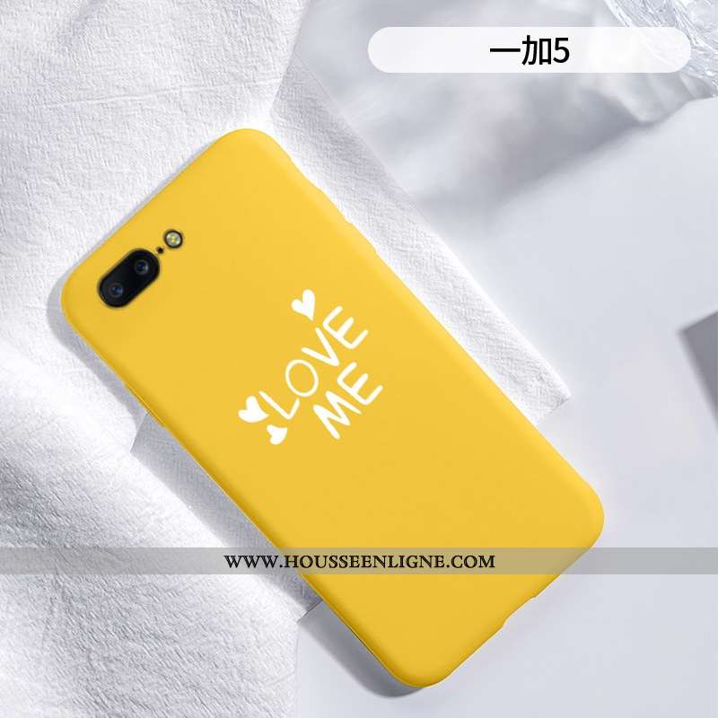 Housse Oneplus 5 Protection Créatif Amour Silicone Téléphone Portable Tendance Étui Jaune