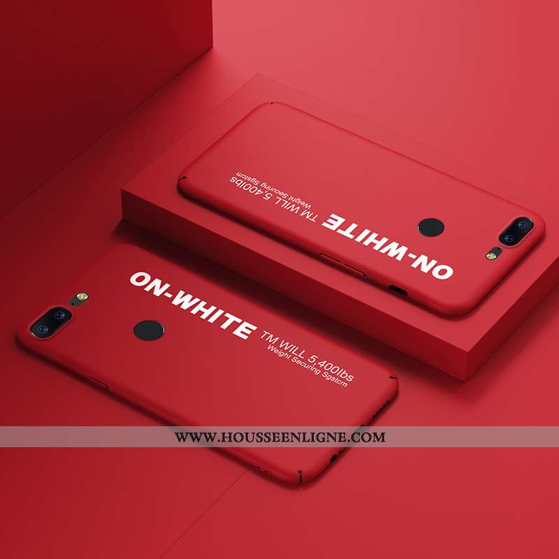 Housse Oneplus 5t Délavé En Daim Personnalité Incassable Tout Compris Légère Net Rouge Étui Verte
