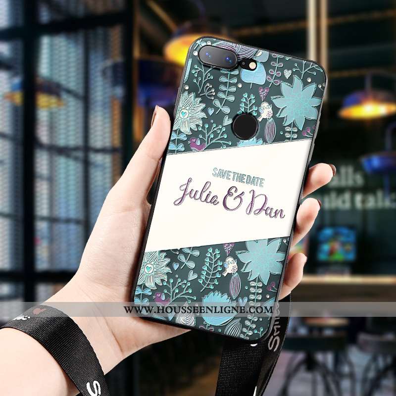 Housse Oneplus 5t Fluide Doux Silicone Rose Créatif Personnalité Art Fleur