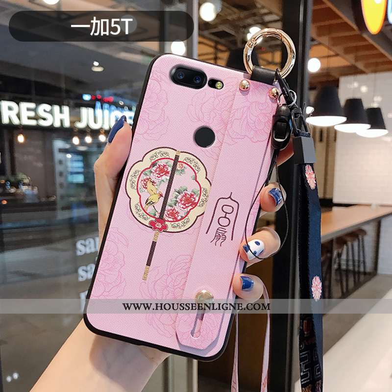 Housse Oneplus 5t Silicone Mode Étui Incassable Bleu Ornements Suspendus Fluide Doux