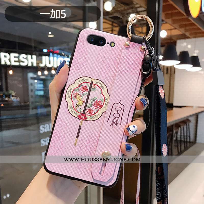 Housse Oneplus 5t Silicone Mode Étui Incassable Bleu Ornements Suspendus Fluide Doux