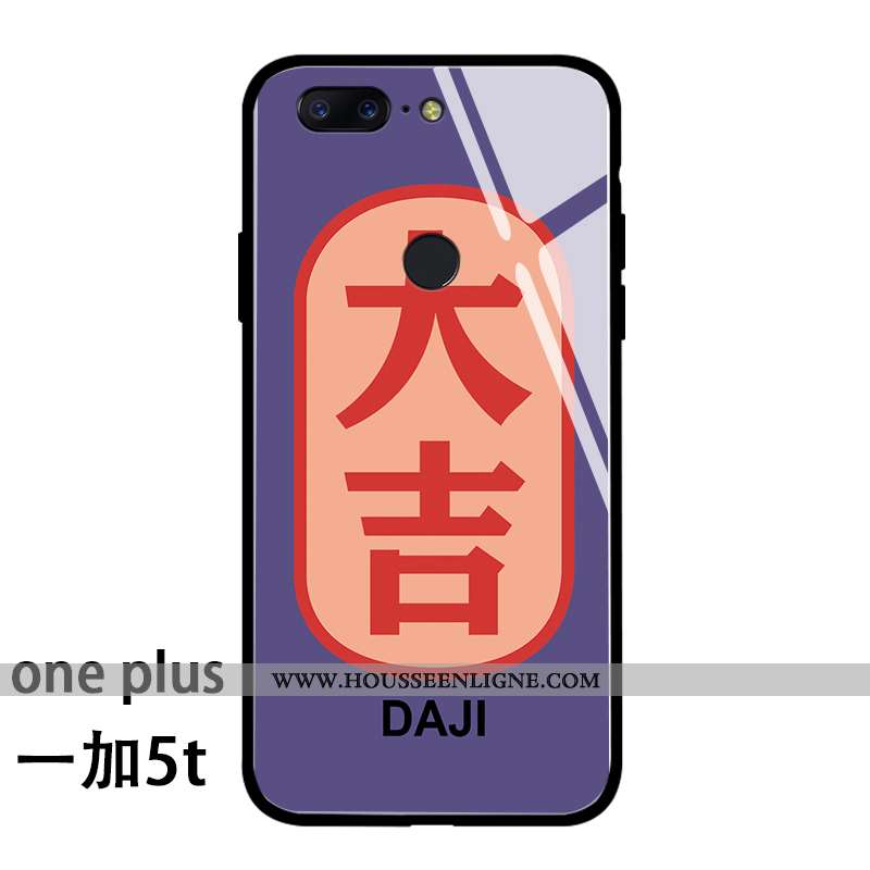 Housse Oneplus 5t Silicone Protection Net Rouge Simple Incassable Coque Amoureux Violet