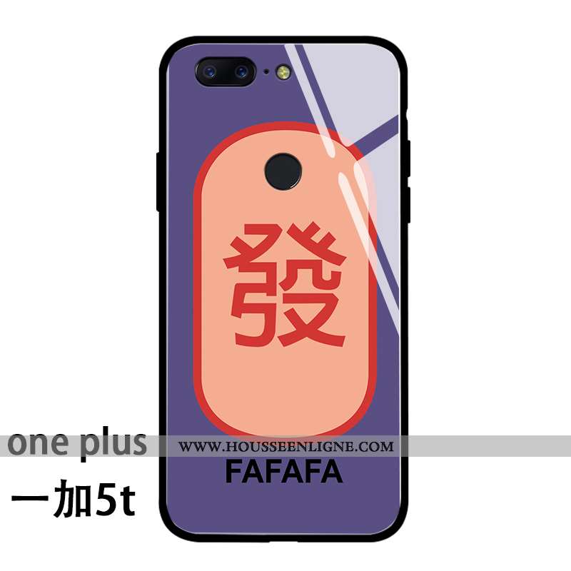 Housse Oneplus 5t Silicone Protection Net Rouge Simple Incassable Coque Amoureux Violet